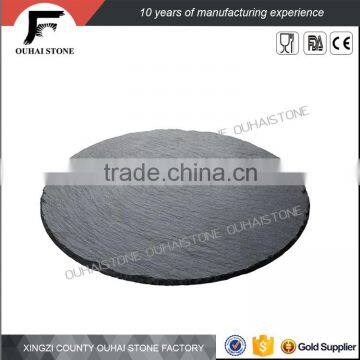 Wholesale 25cm round slate dinner plate set