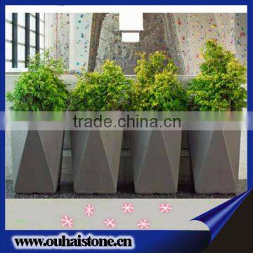 Special design polygon sides rusty slate stone modern plant pot