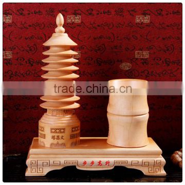 Peach wooden ,wen chang pagoda and pen box hot sales