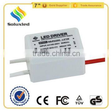 3W Constant Current Close Frame LED Driver With Plastic Cover