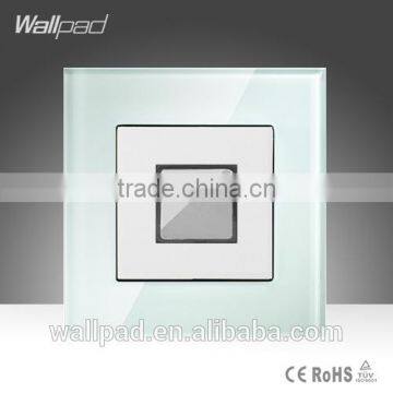 Wallpad China Supplier Luxury White Crystal Glass Touch Time Delay Switch Wall Light Electric Switch Socket