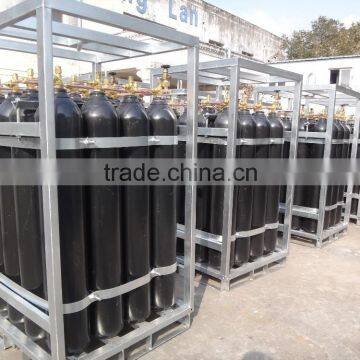 Industry Gas Cylinder with inlet and outlet valve DNV Rack frame