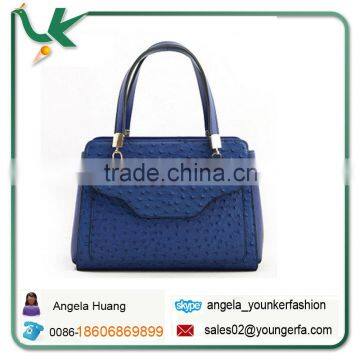 Genuine Ostrich Texture Tri-use Lady Tote Bags Leather Handbags Shoulder Bag