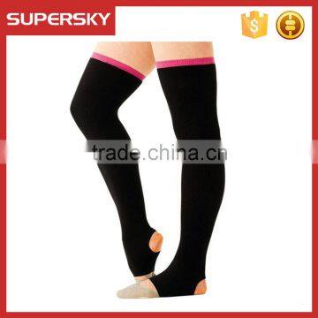 A-78 high sock with no heel long socks without toe and heel leg warmers with foot