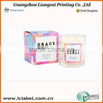 Innovative candle adhsive labels paper candle jar labels