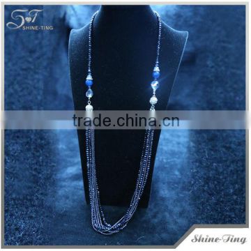 nobleness design seed beads multi strand Chain Necklace for women