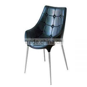 Fiberglass Frame with Leather Cover Diana Armchair