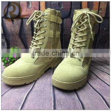 Factory supply genuine leather beige tactical desert boots