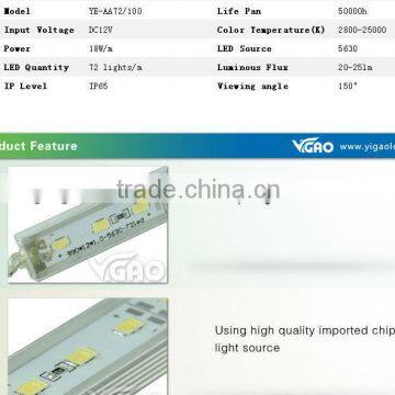 waterproof 12v 5630 smd rigid led strip