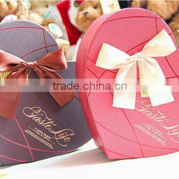 custom heart, square shape chocolate packaging box