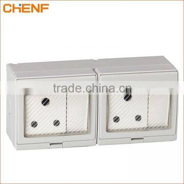 Hot Sales Two-Position South African Switch 220V AC Waterproof Socket With Cover (IP55) photo-1