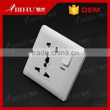 new design wall switch and socket universal 2 pin and 3 pin light switch wall socket