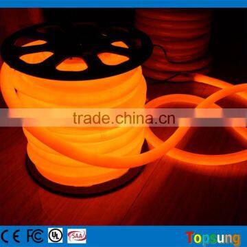 25meter spool 12V DC 360 degree round orange 12v led neon rope light Gold Supplier