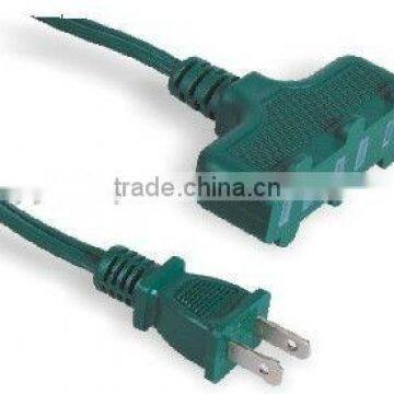 1-15P TO 3-outlet1-15R 2 Conductor extension cord