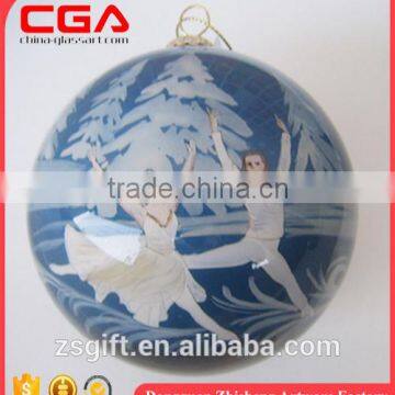 brilliant inside-painted glass globe christmas tree decor Ballet dancer Christmas Decoration 2016 Popular design