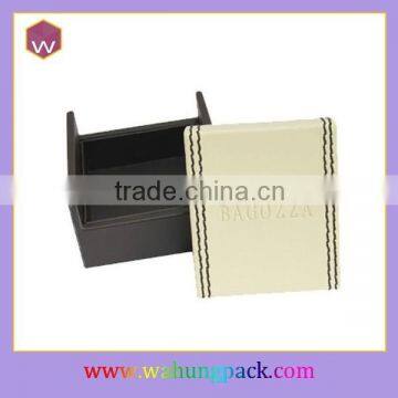 Promotion Sales Leatherette Wooden Cufflink Box Popular Universal Cufflink Packaging Box