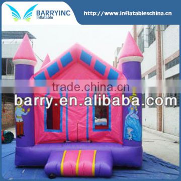 Pink inflatable princess bouncy castle for party