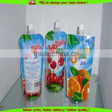 guangzhou ybj cheap price Clear Drink Stand Up Spout Pouch