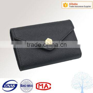 Smart envelope design card holder multiple wallet in saffiano leather