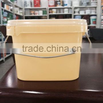 1.5L square plastic buckets with lids