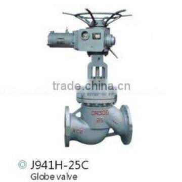 Globe valve with electric actuator