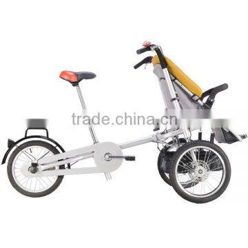 baby trailer mother and baby bicycle