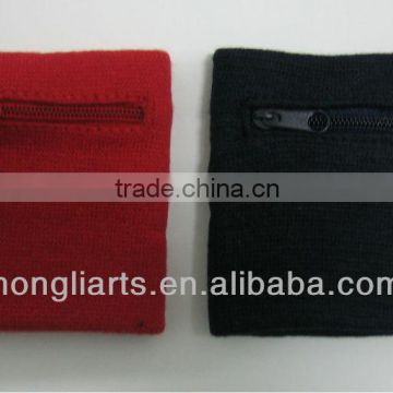 JWD021 Promotional Sweatband With Zipper Pocket