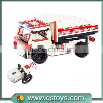 Shantou toys factory building blocks rc tipper truck remote control car