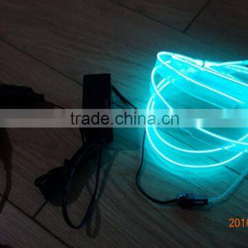 DC12V Flash Car seat lighting decoration"Polar light 2"2.2mm Blue-green Single welt EL WIRE