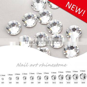 2016 New Trends Bling AAA Flate Back Diamond Stone DIY Glitters Slices Design 3D Glass stone nail decoration