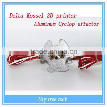 Factory Selling Delta Kossel 3D printer aluminum Cyclop effector + hot end assembly kit 1.75mm filament for kossel