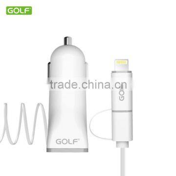 GOLF Mobile Phone Custom Micro USB Car Charger With Cable 2.1A Fast Charging photo-2