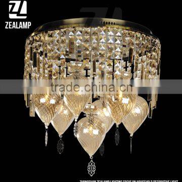 Turkish Hand Blown Glass Crystal Ceiling Lamp Luxury Round Crystal Ceiling Lamp Hallway Corridor Balcony Ceiling Lamp photo-2