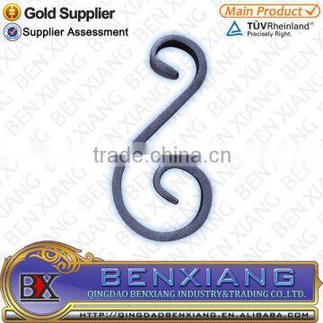 China supply wrought iron components ornamental S scrolls