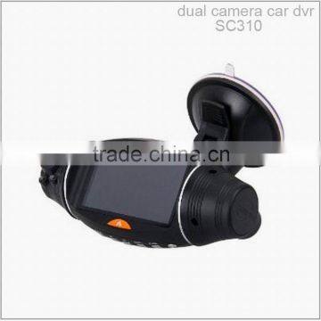 4 infrared LEDs 2.7 inch LCD display 120/140 degree wide angle high resolution car dvr gps dual camera