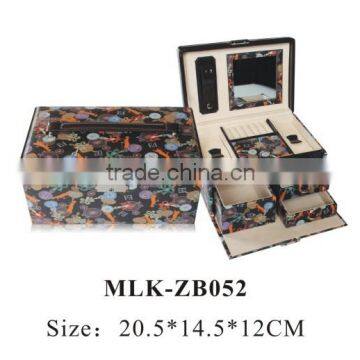 2016 wholesale high-end trendy leather jewelry box