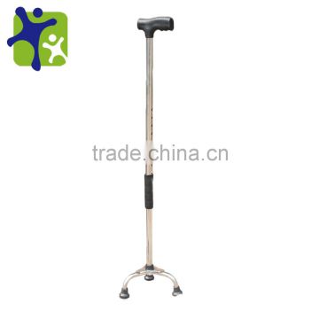 Adjustable stainless steel cane with 3 legs, adjustable walking canes three-feet walking stick, hot selling canes SJ-BXG02