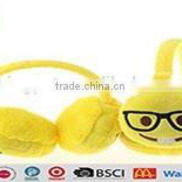 Soft Toy Bulk Plush Emoticon Glasses Earmuffs Custom Cheap Toy