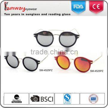SM-4525PZ Wholesale Sunglasses 2016 Popular Fashion New Design Hot Sunglasses Colorful Metal Round Sunglasses