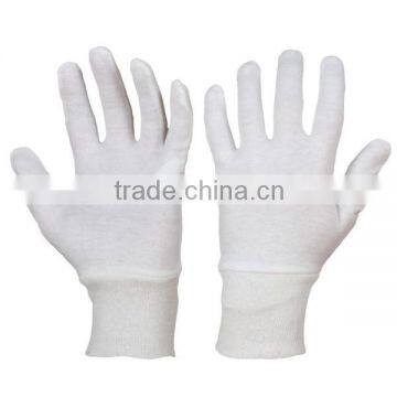 Bleached White Reversable Cotton Knit Wrist Glove