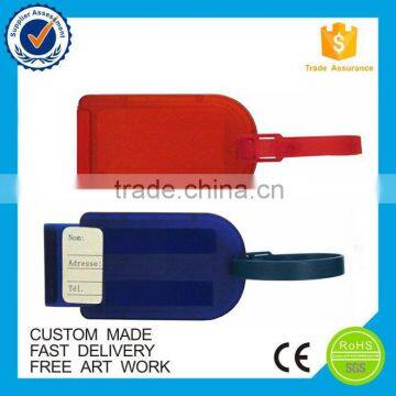 customized 3d soft pvc rubber luggage tag