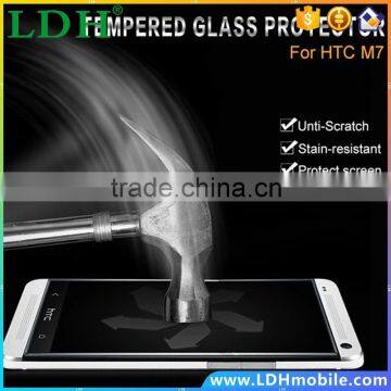 Ultra Thin HD Tempered Glass Screen Protector For HTC One M7 Clear Guard Reinforced Front Film With Retail Package