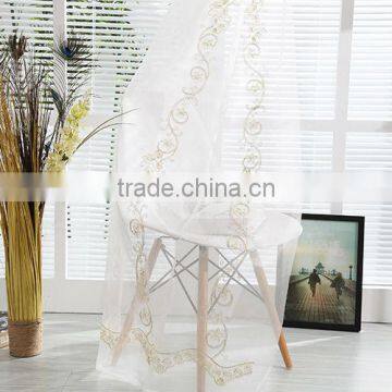 High quality Chinese embroidery designs curtain embroidery organza sheer fabric