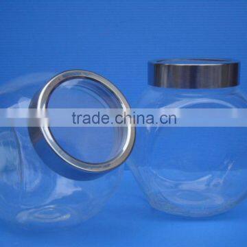 Wholesale empty glass Flat drum honey jar