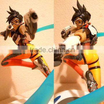 Overwatch: The OW Shooting Game TRACER role:Offense 30cm (3D) plastic 3d pop game figure toy