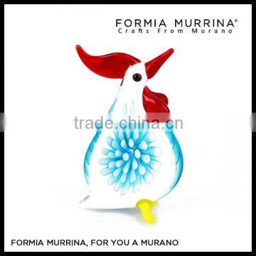 Murano glass animals collections clear glass rooster figruines