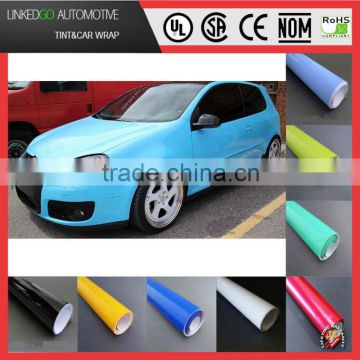 Most popular 1.52*30m gloss white vehicle wrap vinyl with air release air bubble free car wrap sticker