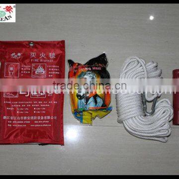 Fire Fighting Rescue Equipment/Fire Mask/Rescue Rope/Fire Blanket/Flashlight