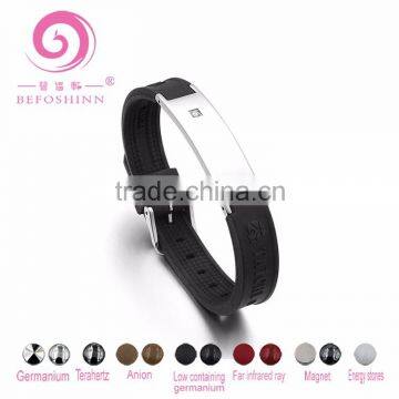 Special best selling popular germanium and tourmaline silicon metal bracelet