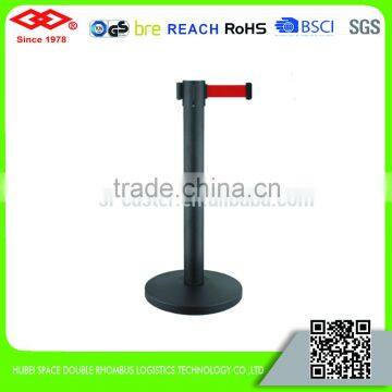 Double belts retractable queue stand